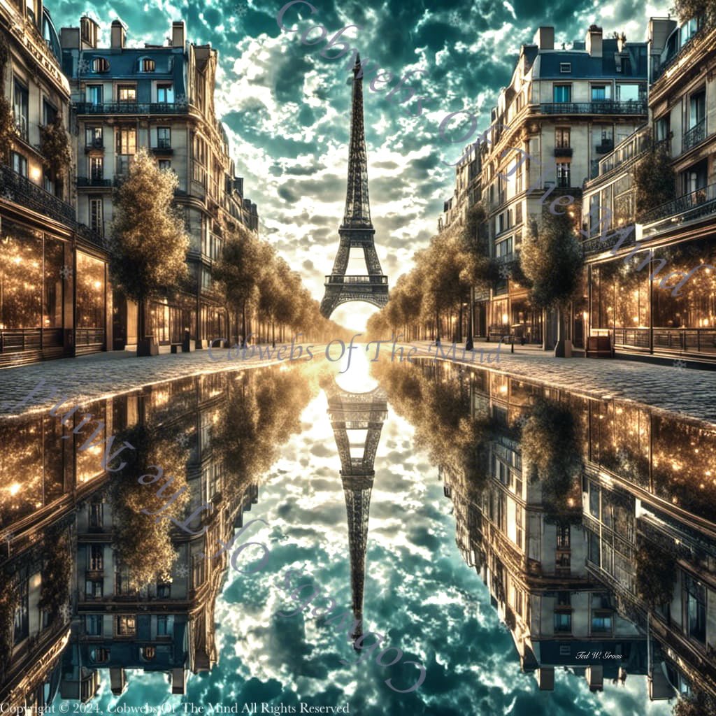 Paris Unfolded: A Symmetrical Reverie - Digital Art Art > Digital Art > Cobwebs Of The Mind > Abstract > Digital Compositions