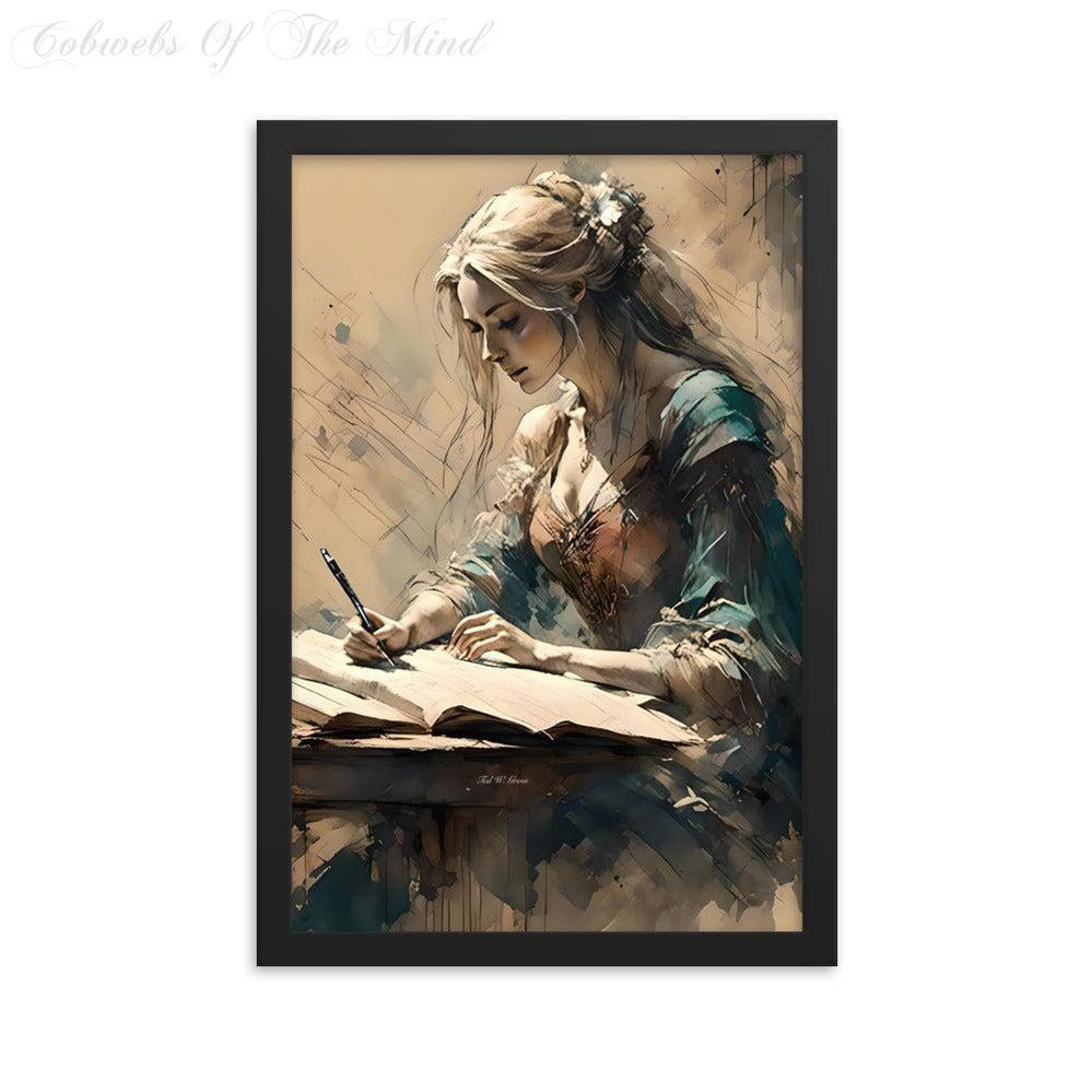 Penned Reflections - Framed Photo Paper Poster