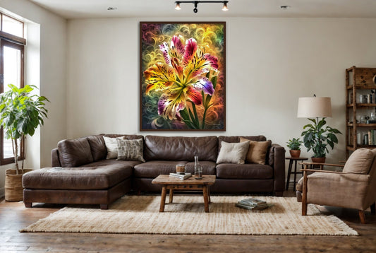 Peruvian Dreams Alstroemeria's Ethereal Dance - Digital Art - Cobwebs Of The Mind