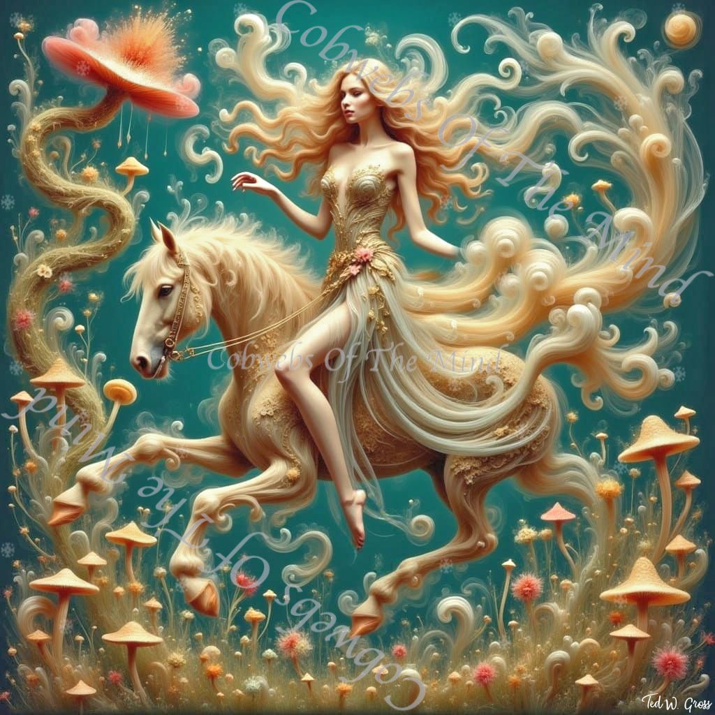Phantom Gold - OpenSea NFT Chromatic Companions Art > Digital Art > Cobwebs Of The Mind > Abstract > Digital Compositions