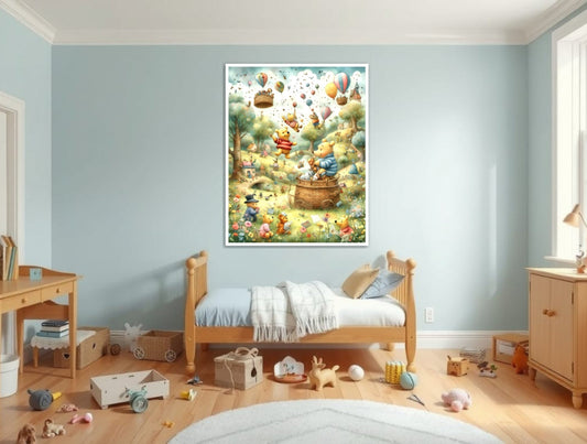 Pooh’s Hot Air Balloon Adventure - Digital Art - Cobwebs Of The Mind