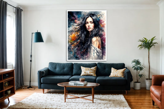 Portraits In Blonde, Black, Red: Black - Digital Art - Cobwebs Of The Mind