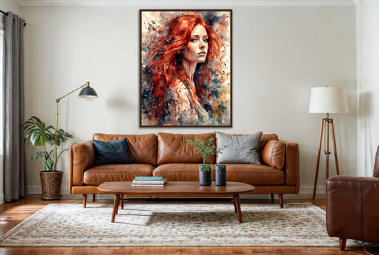 Portraits In Blonde, Black, Red: Red - Digital Art - Cobwebs Of The Mind