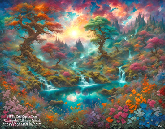 Prismatic Dreamscape - OpenSea NFT Landscapes Legendary 1 - Drop - Cobwebs Of The Mind