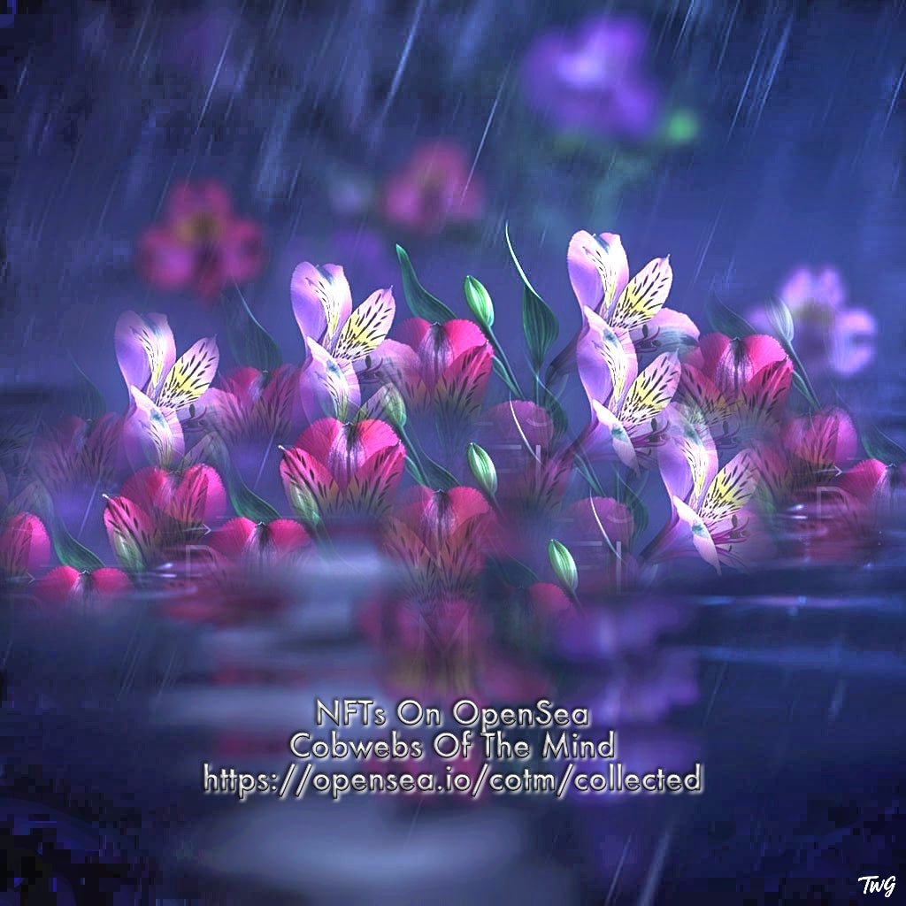 Purple Rain Serenade - OpenSea NFT DreamFlora Genesis Legendary 1 - Drop - Cobwebs Of The Mind