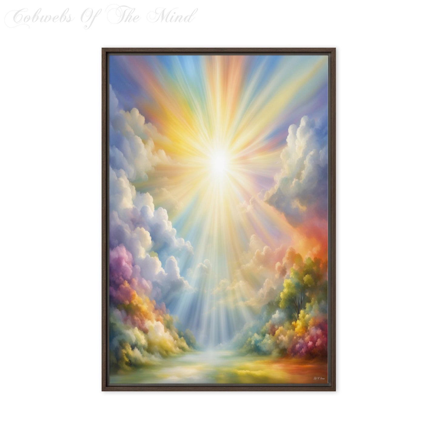 Radiant Nature's Embrace - Framed canvas Art > Digital Art > Cobwebs Of The Mind > Abstract > Digital Compositions