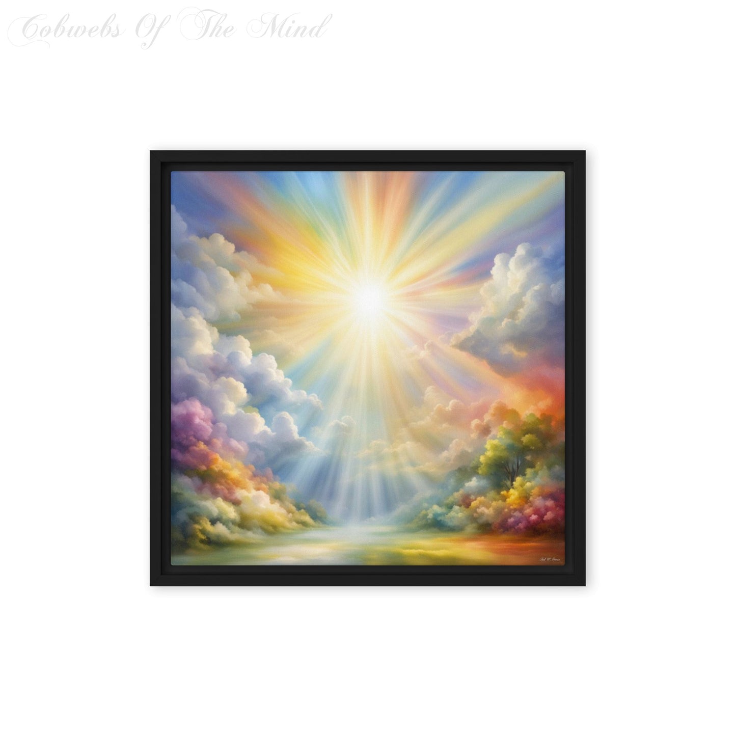 Radiant Nature's Embrace - Framed canvas Art > Digital Art > Cobwebs Of The Mind > Abstract > Digital Compositions