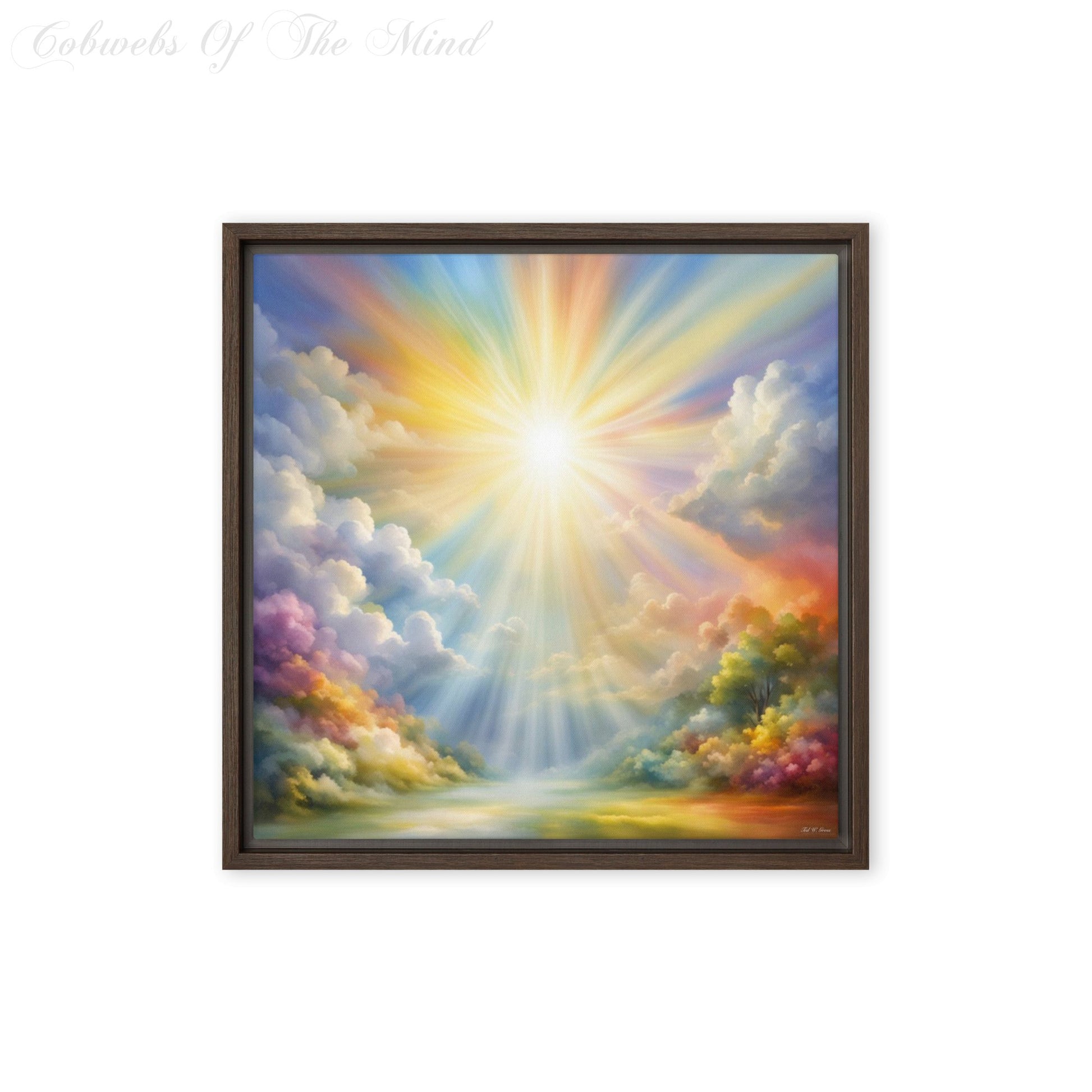 Radiant Nature's Embrace - Framed canvas Art > Digital Art > Cobwebs Of The Mind > Abstract > Digital Compositions