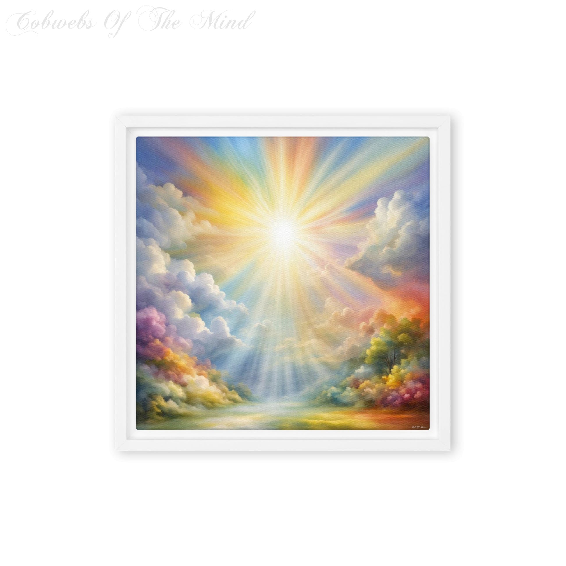 Radiant Nature's Embrace - Framed canvas Art > Digital Art > Cobwebs Of The Mind > Abstract > Digital Compositions