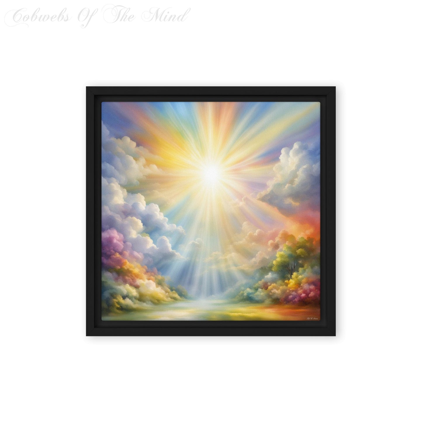 Radiant Nature's Embrace - Framed canvas Art > Digital Art > Cobwebs Of The Mind > Abstract > Digital Compositions