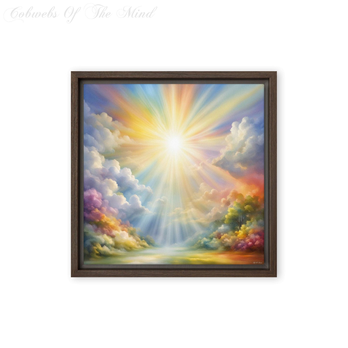 Radiant Nature's Embrace - Framed canvas Art > Digital Art > Cobwebs Of The Mind > Abstract > Digital Compositions