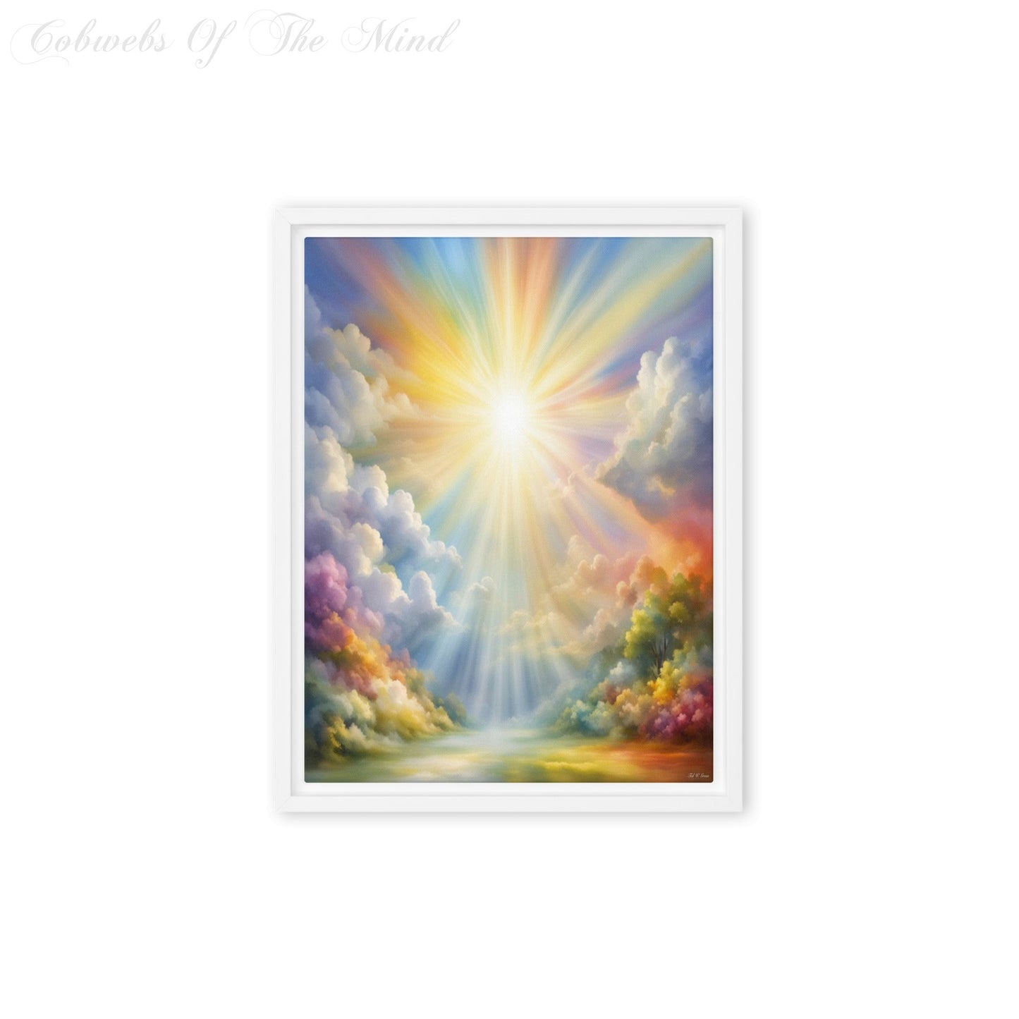 Radiant Nature's Embrace - Framed canvas Art > Digital Art > Cobwebs Of The Mind > Abstract > Digital Compositions