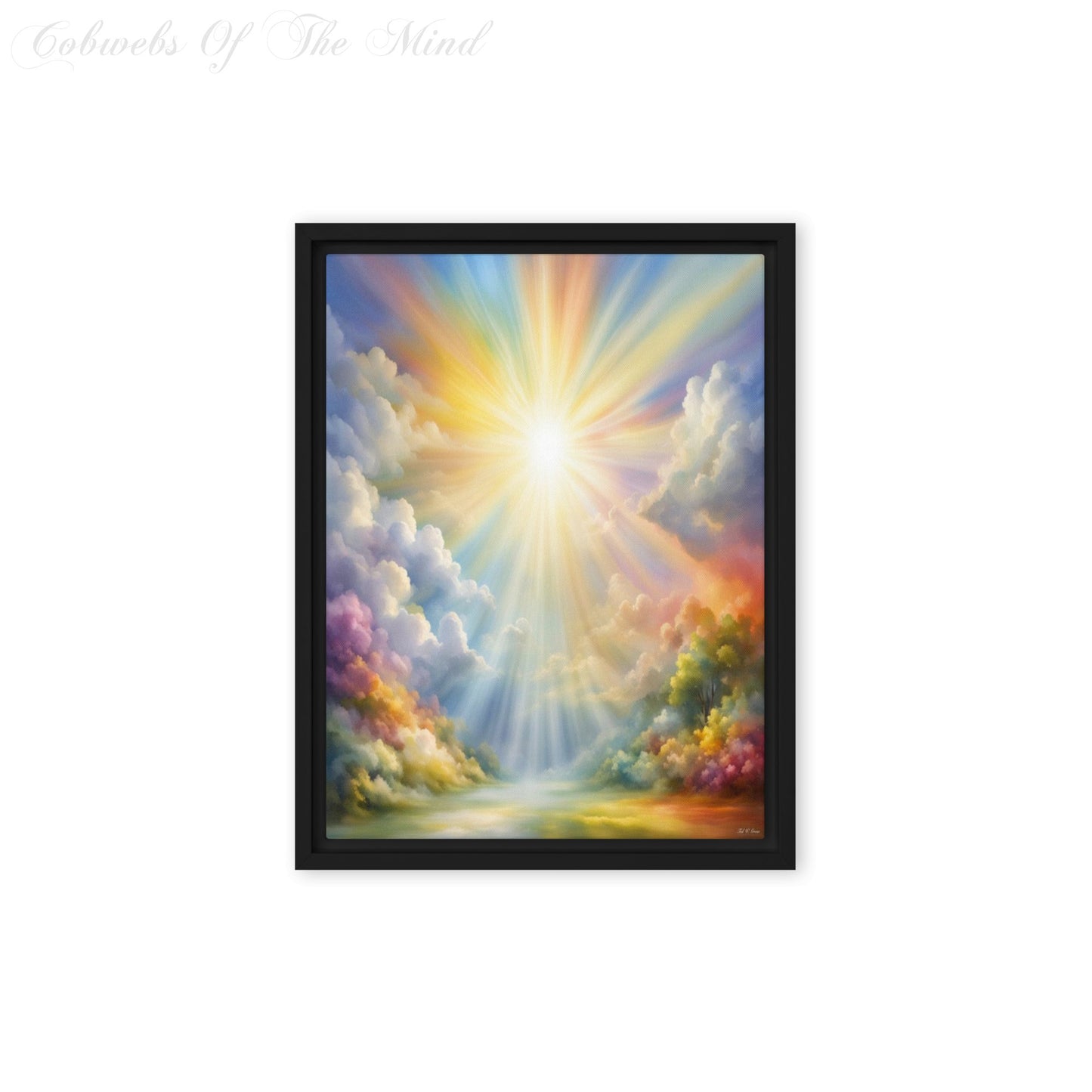 Radiant Nature's Embrace - Framed canvas Art > Digital Art > Cobwebs Of The Mind > Abstract > Digital Compositions