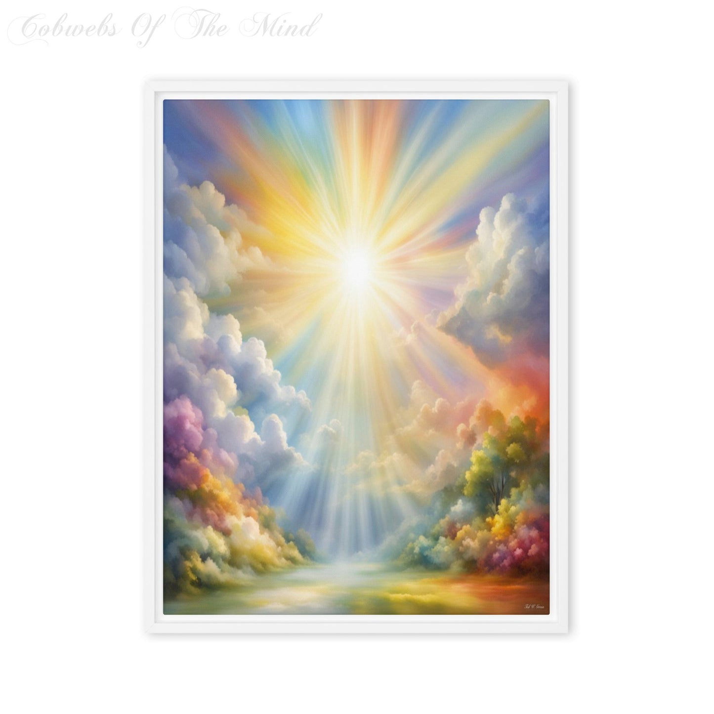 Radiant Nature's Embrace - Framed canvas Art > Digital Art > Cobwebs Of The Mind > Abstract > Digital Compositions