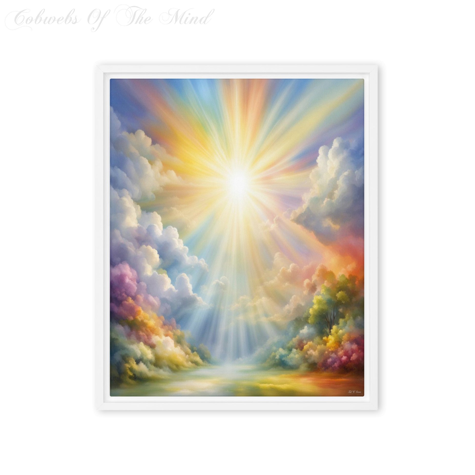 Radiant Nature's Embrace - Framed canvas Art > Digital Art > Cobwebs Of The Mind > Abstract > Digital Compositions