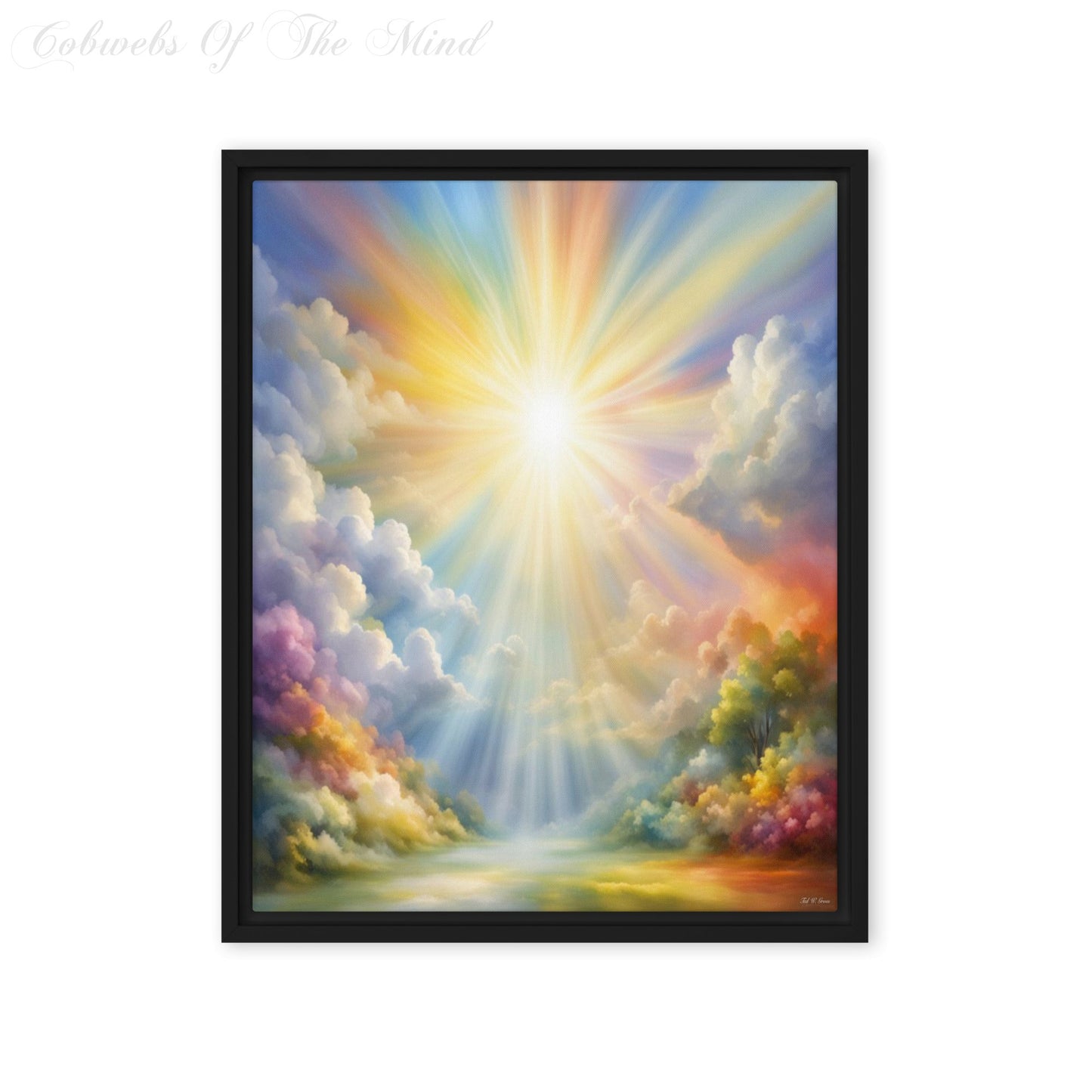 Radiant Nature's Embrace - Framed canvas Art > Digital Art > Cobwebs Of The Mind > Abstract > Digital Compositions