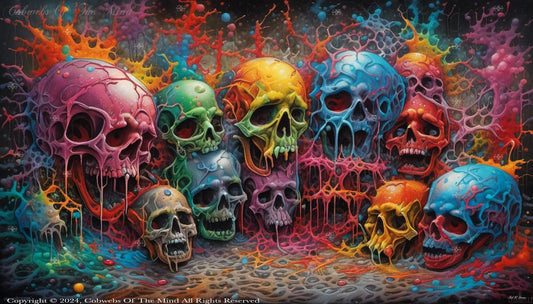 Reality Is Inside The Skull color human body skeleton skulls vibrant web Digital Art