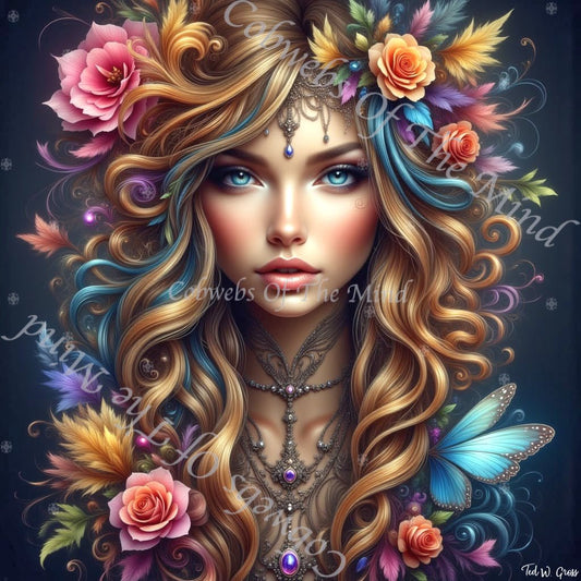 Resplendent Muse - OpenSea Feminine Mosaic NFT 1 - Drop - Cobwebs Of The Mind
