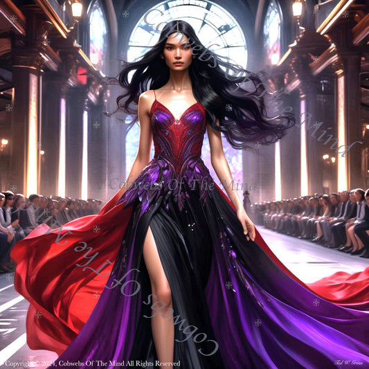 Runway: Crimson and Amethyst - Dreamweaver Collection (Digital Art) Art > Digital Art > Cobwebs Of The Mind > Abstract > Digital Compositions