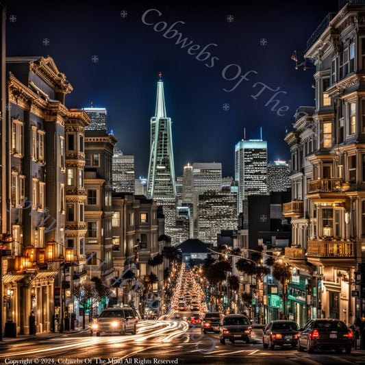 San Francisco After Dark - Stock Photo - Cobwebs Of The Mind