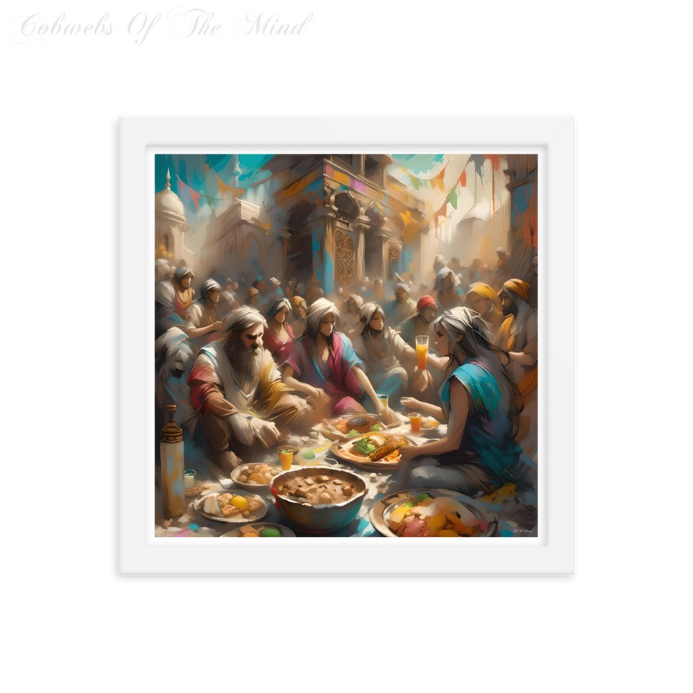 Shushan's Grand Feast - Framed Matte Poster Printed Digital Art