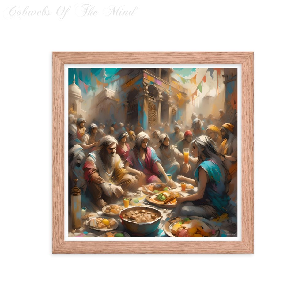 Shushan's Grand Feast - Framed Matte Poster Printed Digital Art