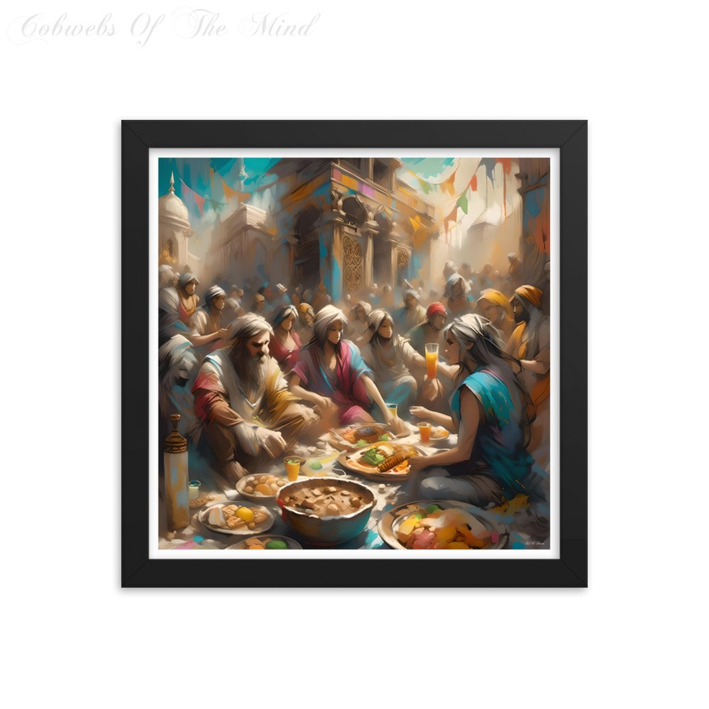 Shushan's Grand Feast - Framed Matte Poster Printed Digital Art