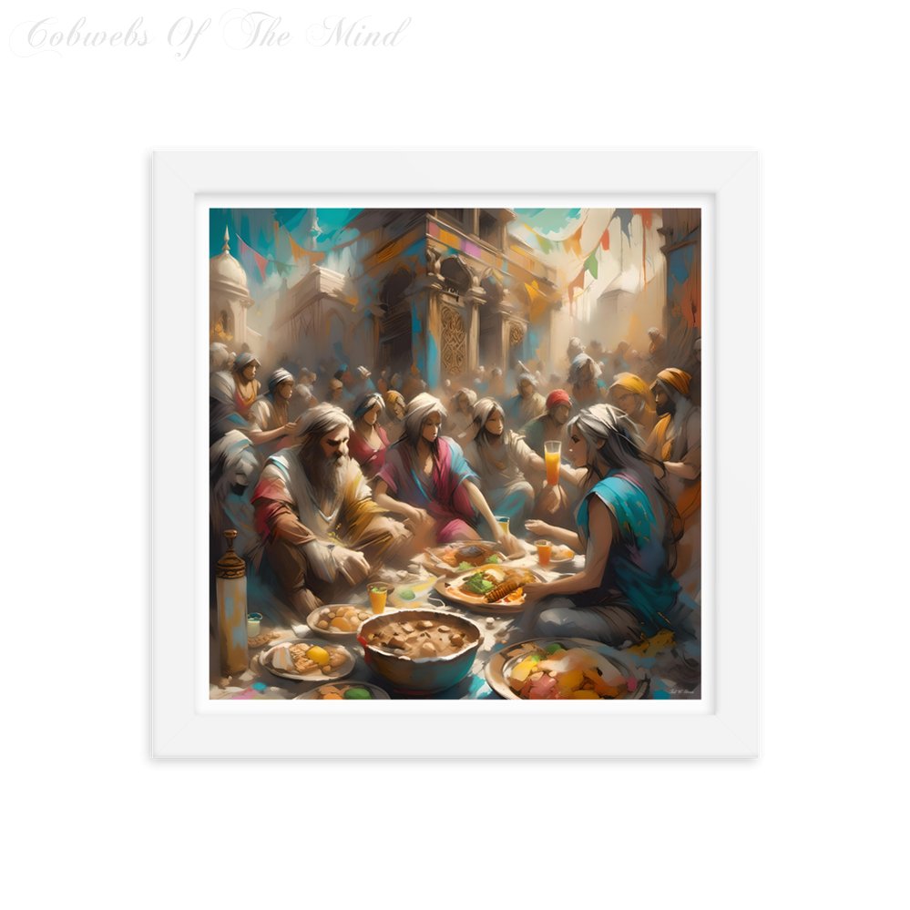 Shushan's Grand Feast - Framed Matte Poster Printed Digital Art