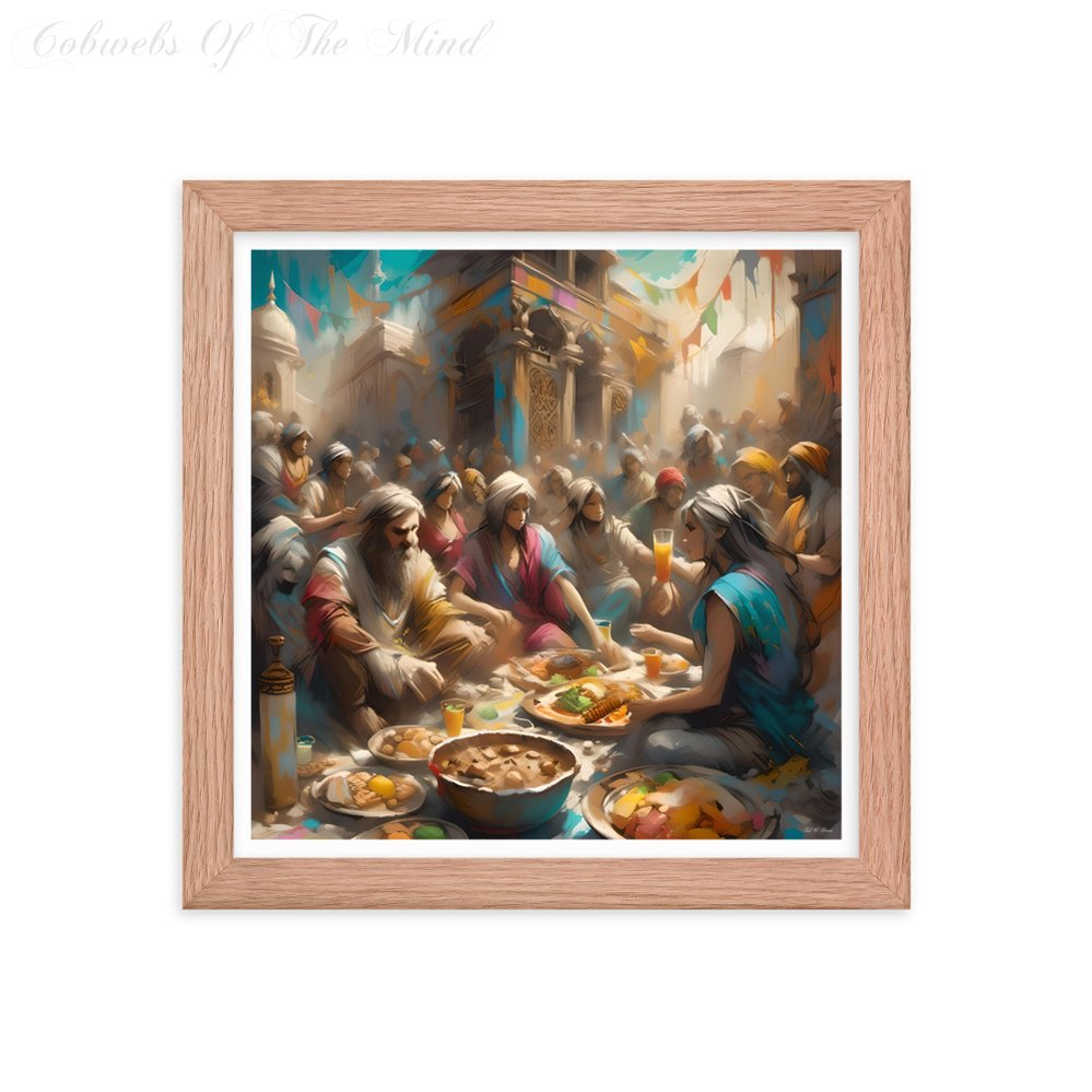 Shushan's Grand Feast - Framed Matte Poster Printed Digital Art