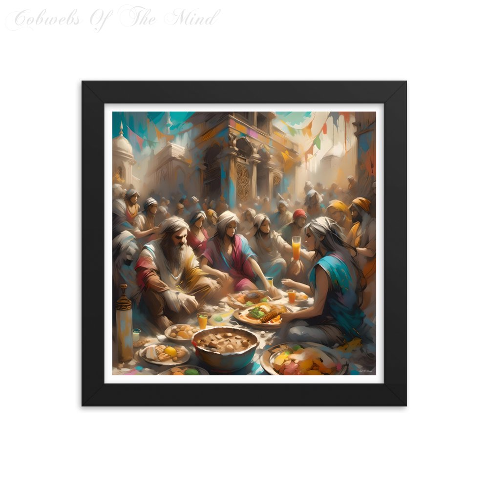 Shushan's Grand Feast - Framed Matte Poster Printed Digital Art