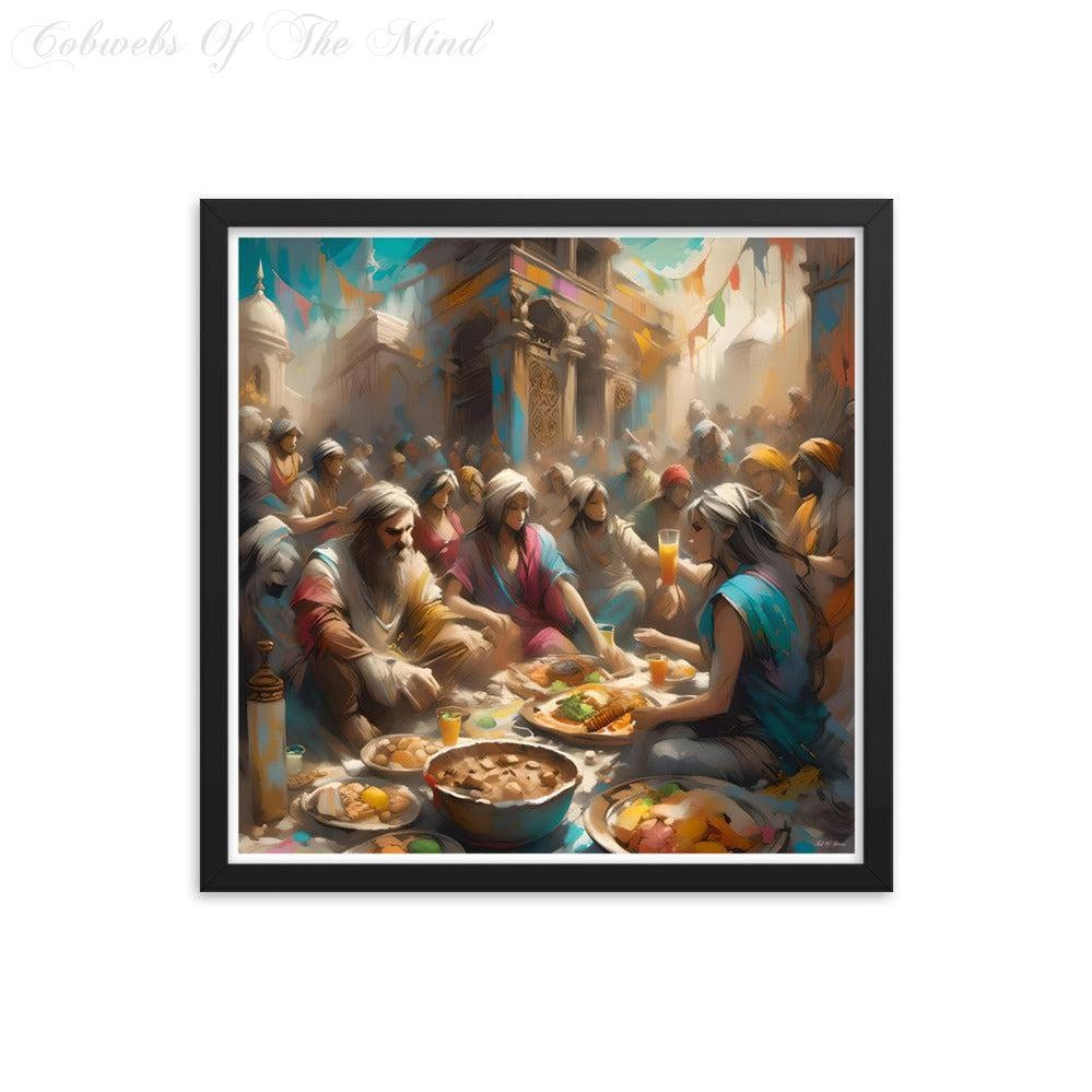 Shushan's Grand Feast - Framed Matte Poster Printed Digital Art