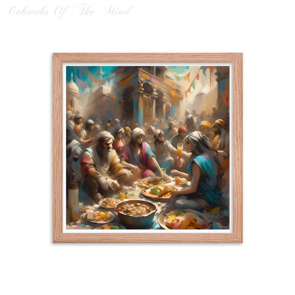 Shushan's Grand Feast - Framed Matte Poster Printed Digital Art