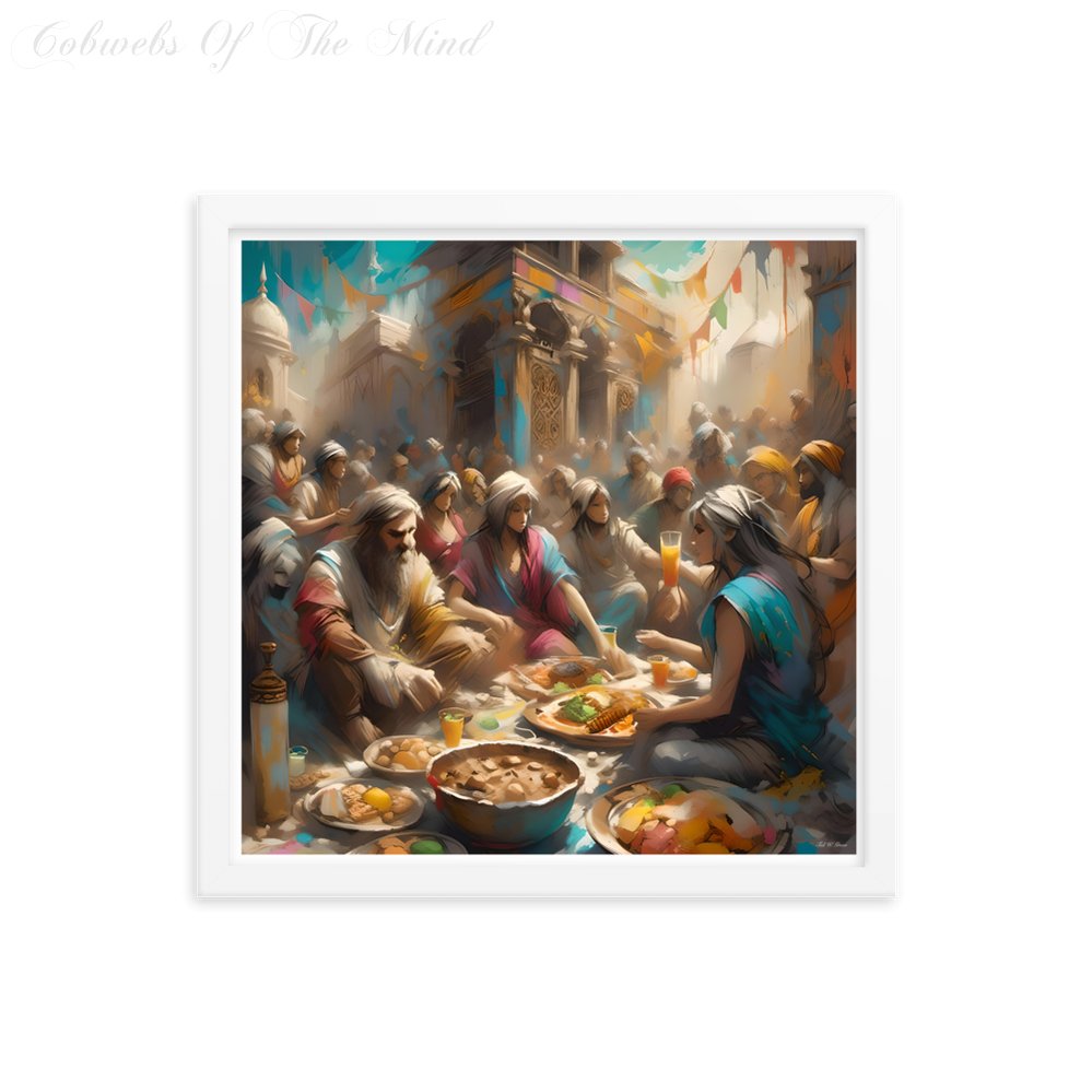 Shushan's Grand Feast - Framed Matte Poster Printed Digital Art