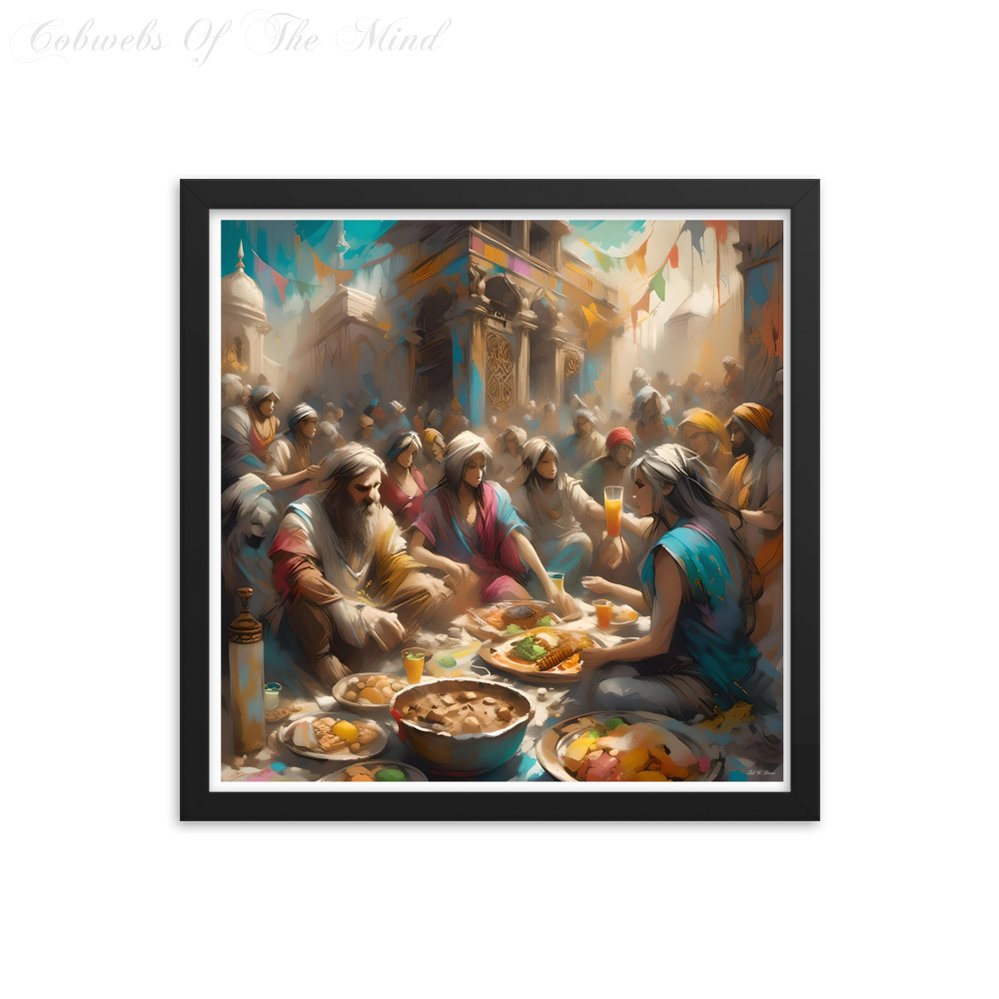 Shushan's Grand Feast - Framed Matte Poster Printed Digital Art