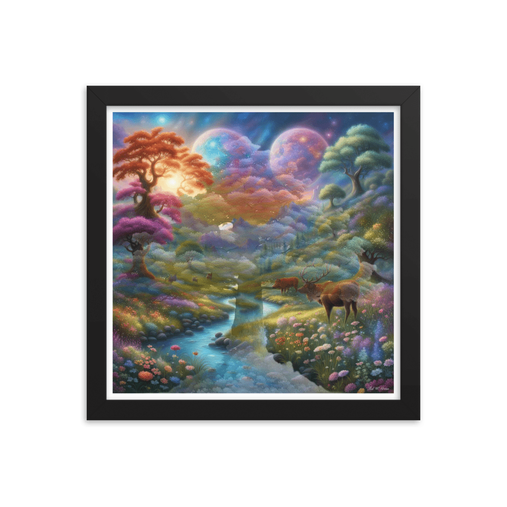 Surreal Paradise - Framed Matte Poster Home & Garden > Decor > Artwork > Posters, Prints, & Visual Artwork