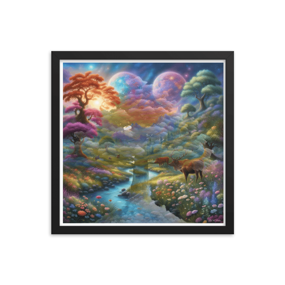 Surreal Paradise - Framed Matte Poster Home & Garden > Decor > Artwork > Posters, Prints, & Visual Artwork