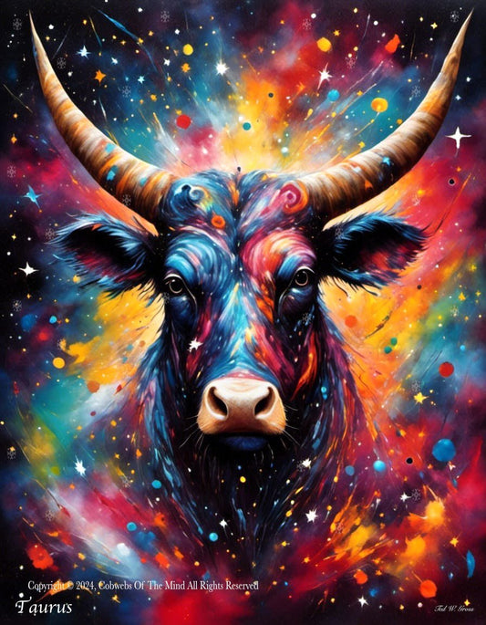 Taurus, The Second Sign Of The Zodiac (Digital Art) Art > Digital Art > Cobwebs Of The Mind > Abstract > Digital Compositions