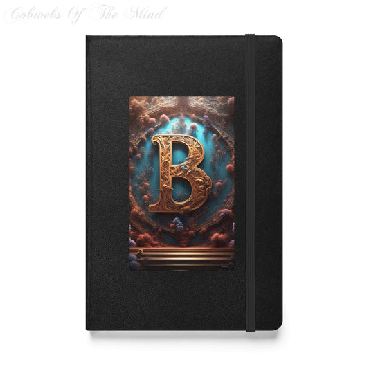 The Letter B - Hardcover Journal Notebook Journals Printful DA Journals Black