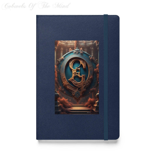 The Letter E - Hardcover Journal Notebook Journals Printful DA writing Journals Navy