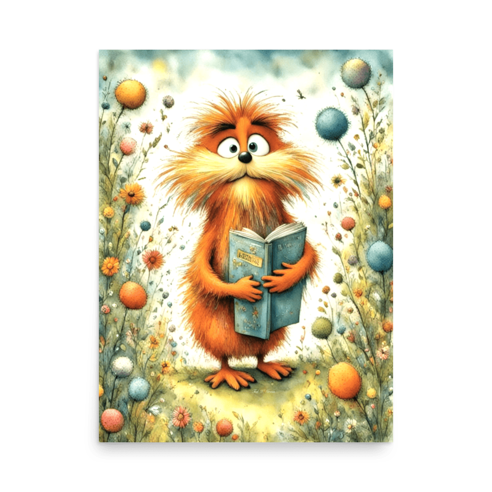 The Literary Lorax - Enhanced Matte Poster Home & Garden > Decor > Artwork > Posters, Prints, & Visual Artwork