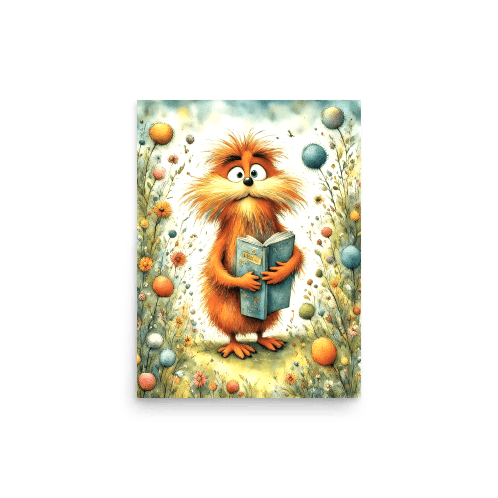 The Literary Lorax - Enhanced Matte Poster Home & Garden > Decor > Artwork > Posters, Prints, & Visual Artwork