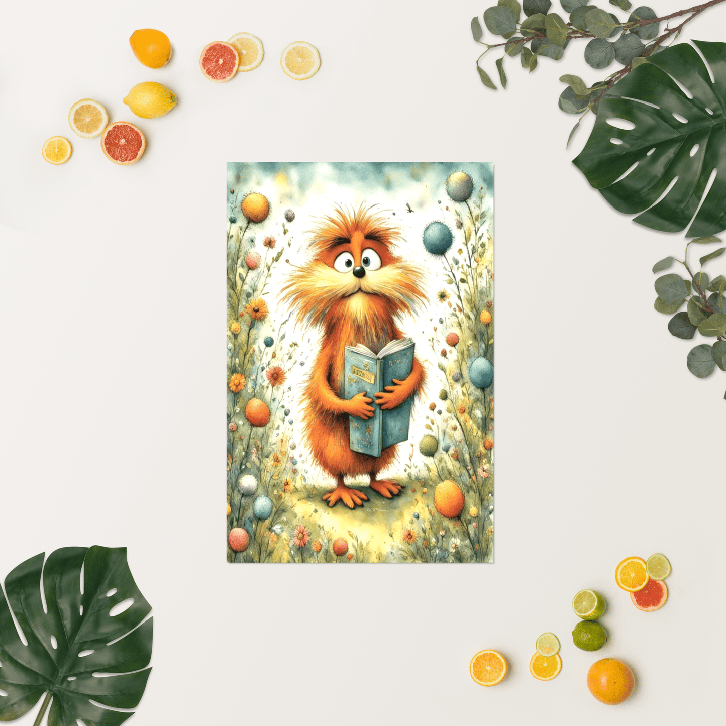 The Literary Lorax - Enhanced Matte Poster Home & Garden > Decor > Artwork > Posters, Prints, & Visual Artwork