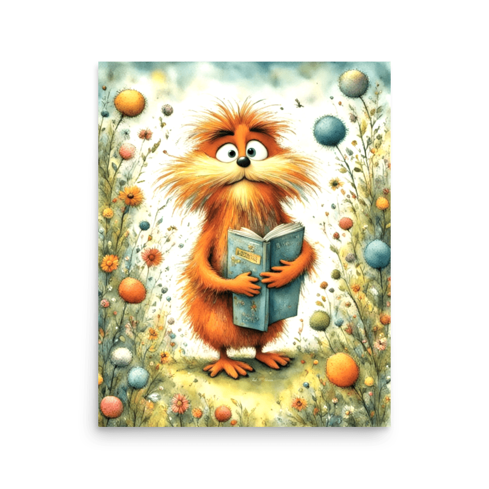 The Literary Lorax - Enhanced Matte Poster Home & Garden > Decor > Artwork > Posters, Prints, & Visual Artwork