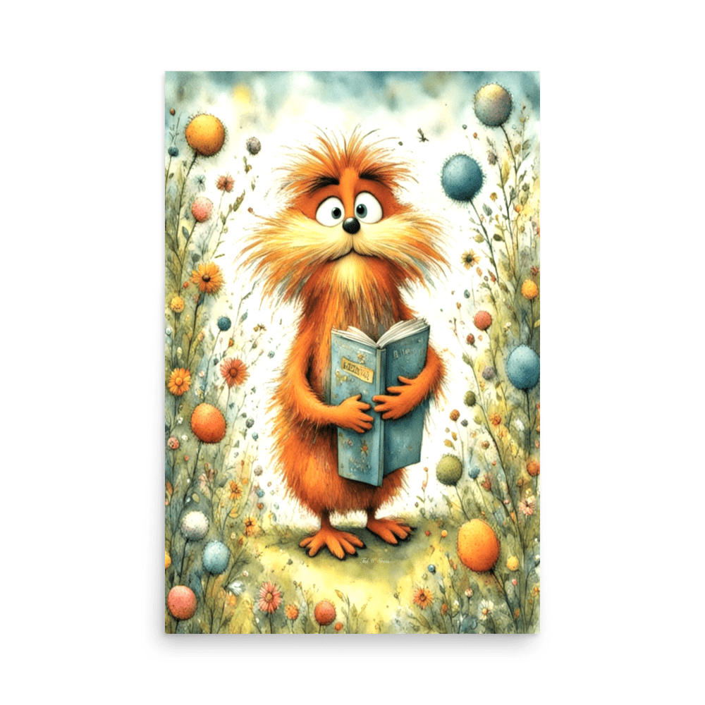 The Literary Lorax - Enhanced Matte Poster Home & Garden > Decor > Artwork > Posters, Prints, & Visual Artwork