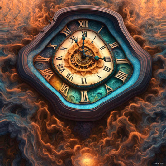 The Passage Of Time - NFT (1 Drop) antique clock color fantasy nft Once Upon A Time time Digital Art