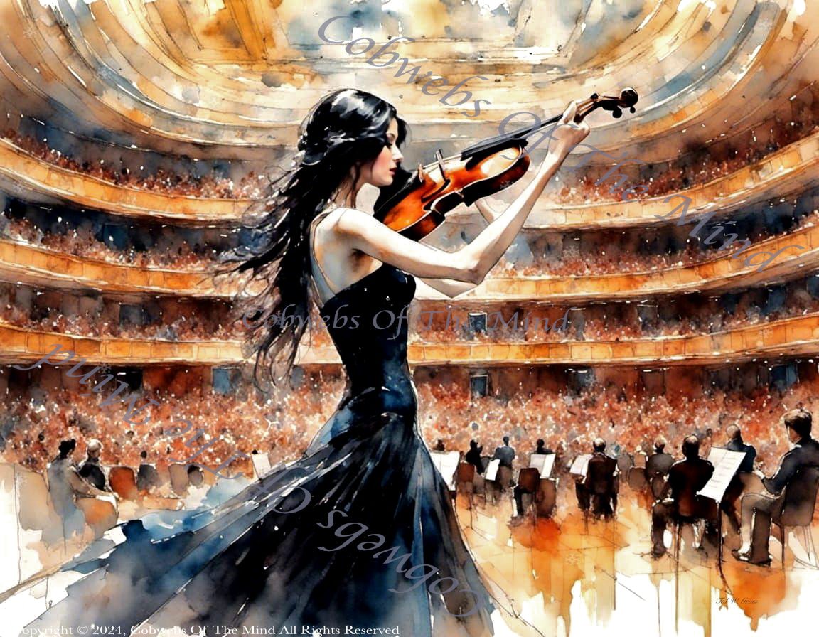 The Violinist's Passion - Digital Art Art > Digital Art > Cobwebs Of The Mind > Abstract > Digital Compositions