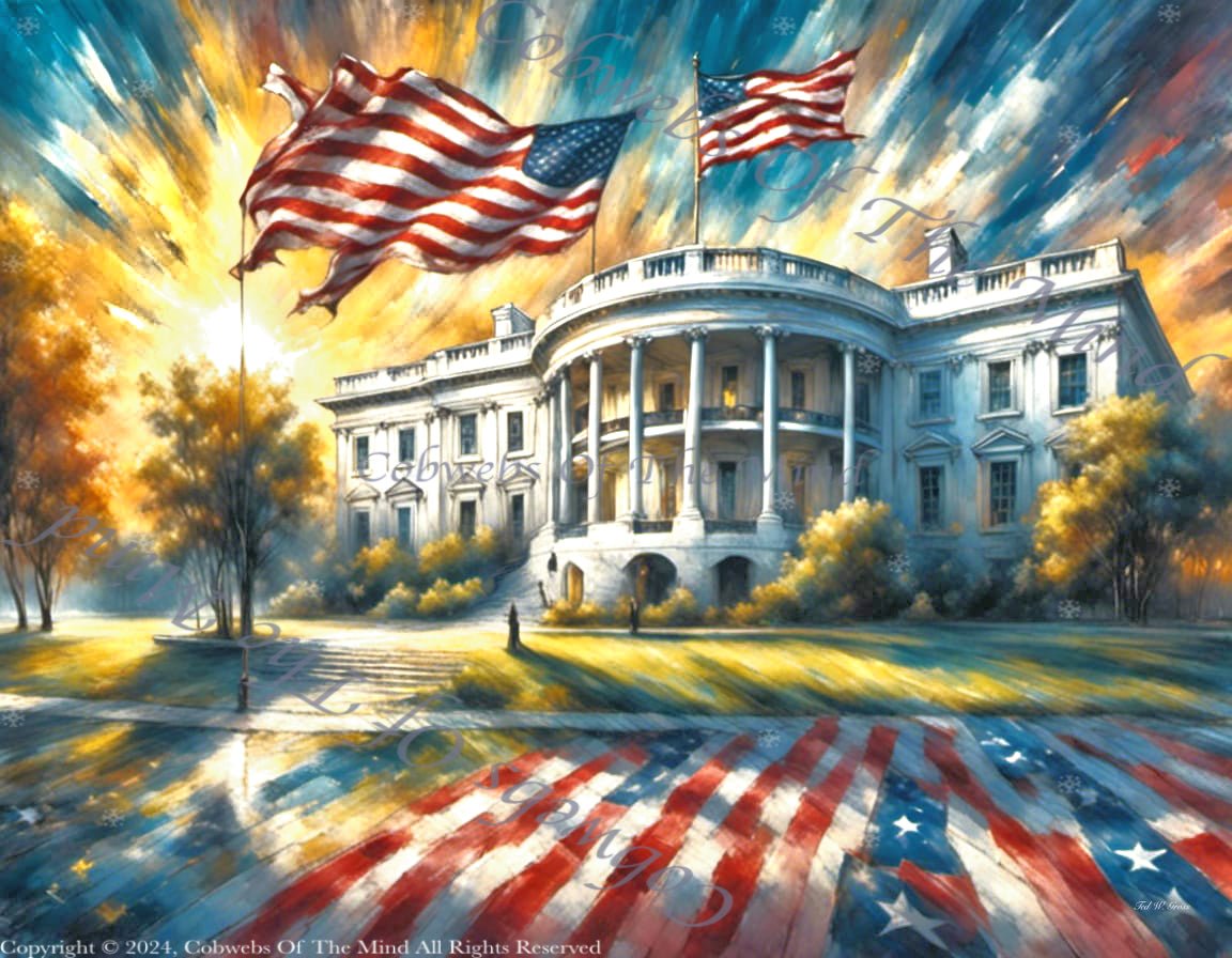 The White House Woven in Light - Digital Art Art > Digital Art > Cobwebs Of The Mind > Abstract > Digital Compositions