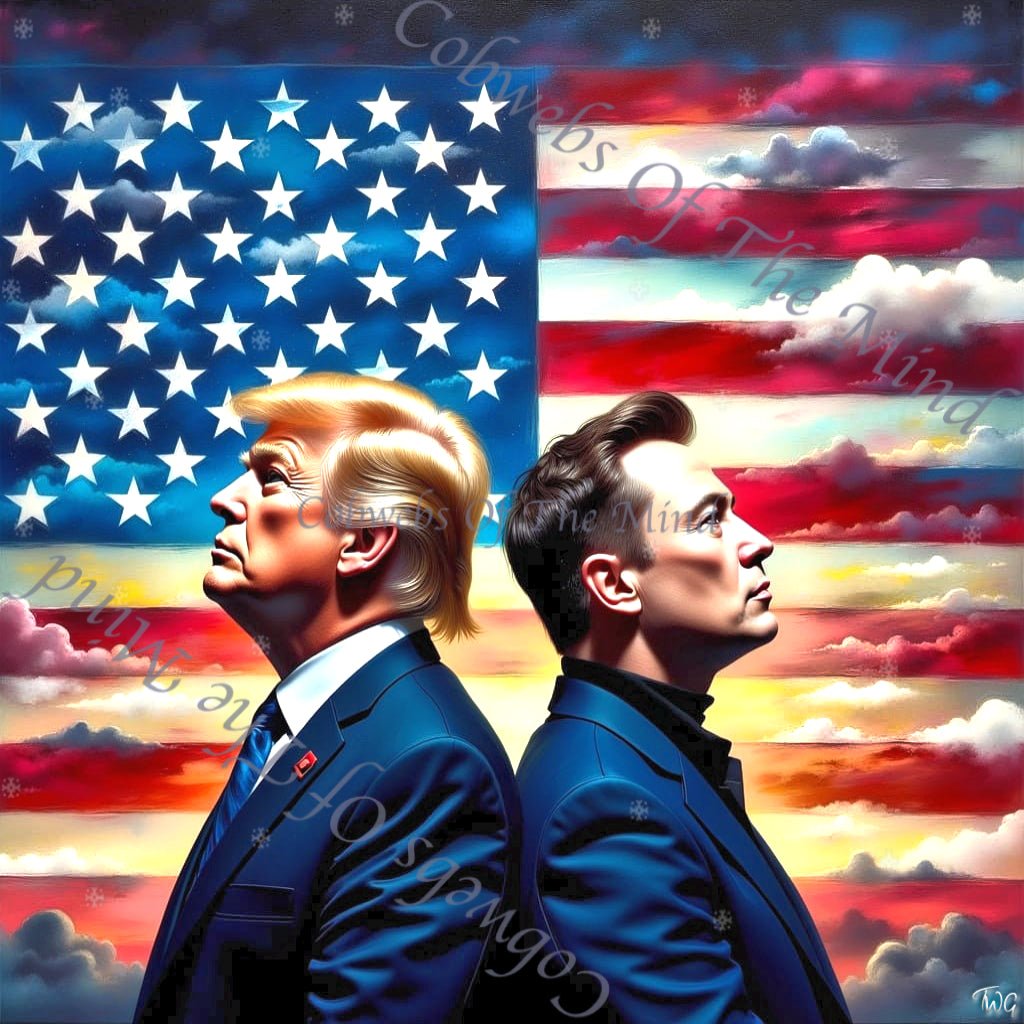 Trump & Musk #1 - OpenSea NFT American Reverie Legendary 1 - Drop - Cobwebs Of The Mind