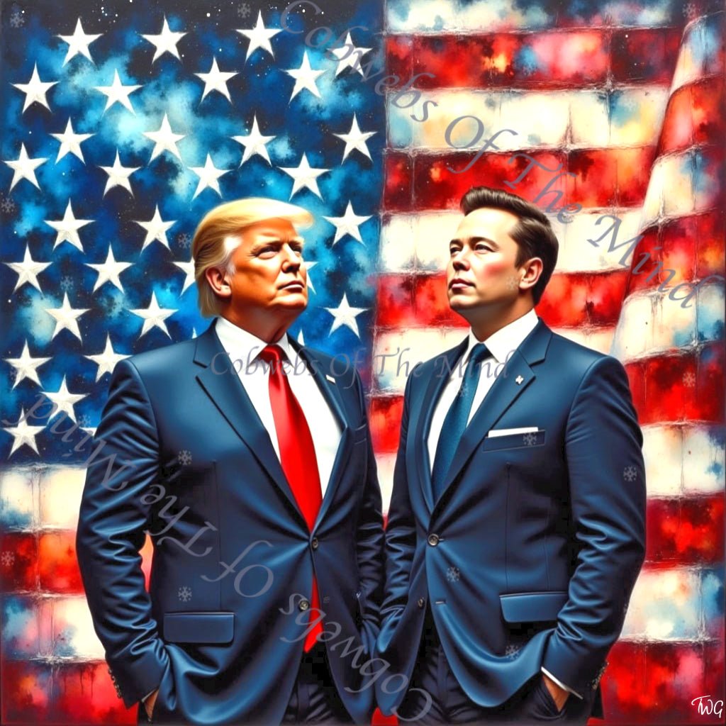 Trump & Musk #2 - OpenSea NFT American Reverie Legendary 1 - Drop - Cobwebs Of The Mind