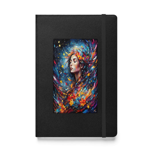 Virgo - Elegant Hardcover Journal Notebook Cobwebs Of The Mind printful journals zodiac Journals Black